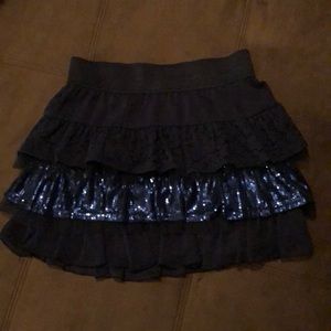 Children’s Place, ruffled navy skirt w/tulle Sz 12